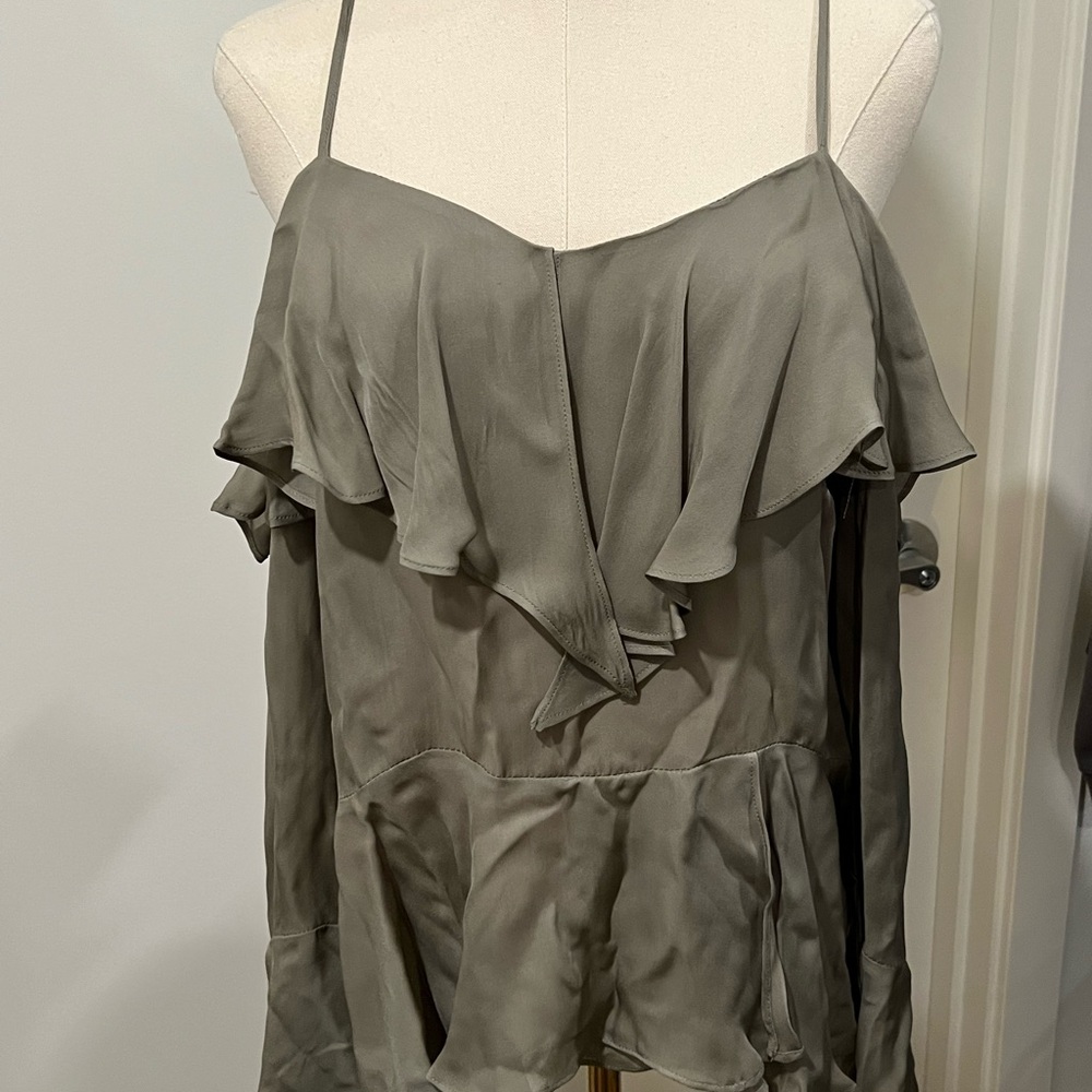 Off shoulder silk top new with tag